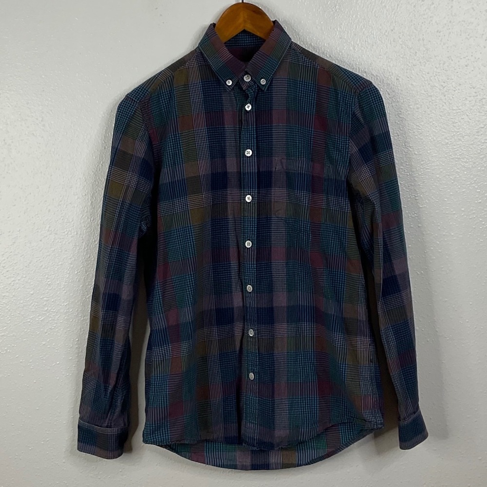 Steven Alan Plaid Long‎ Sleeve Button Down Shirt Size Xsmall